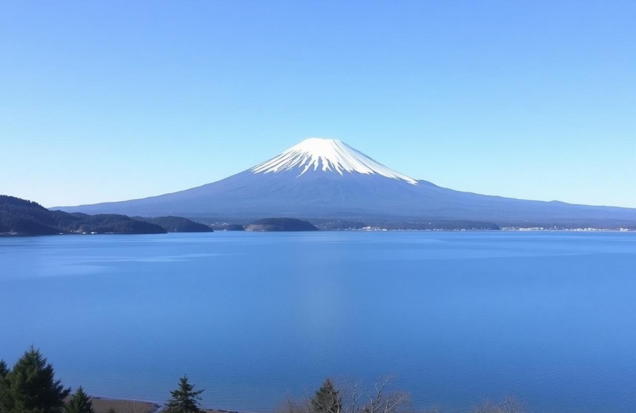 Live view of Mount Fuji from Kawaguchiko