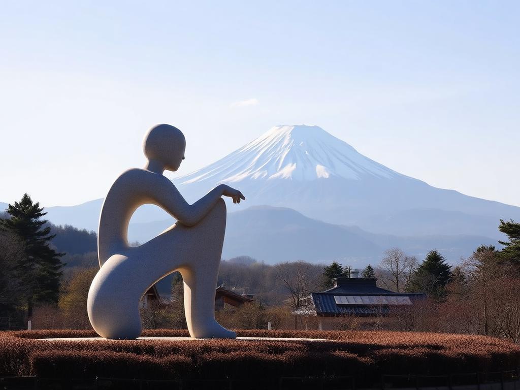 Hakone Open-Air Museum with Mount Fuji