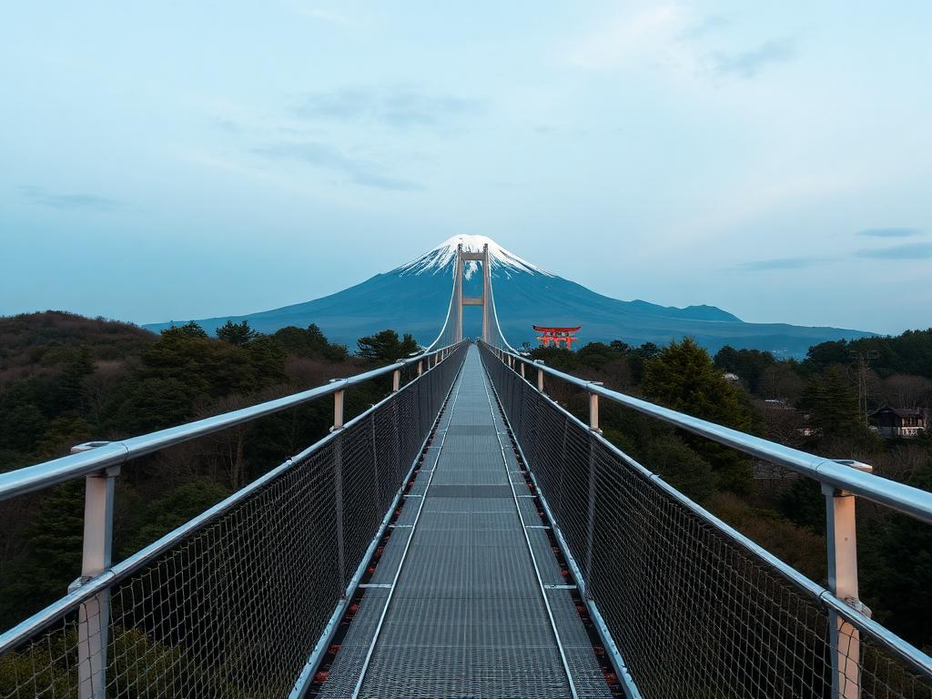 Mishima Skywalk with Mount Fuji